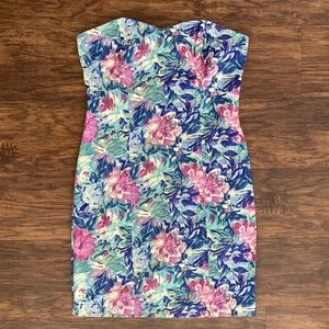 Champagne West Strapless Mini Dress